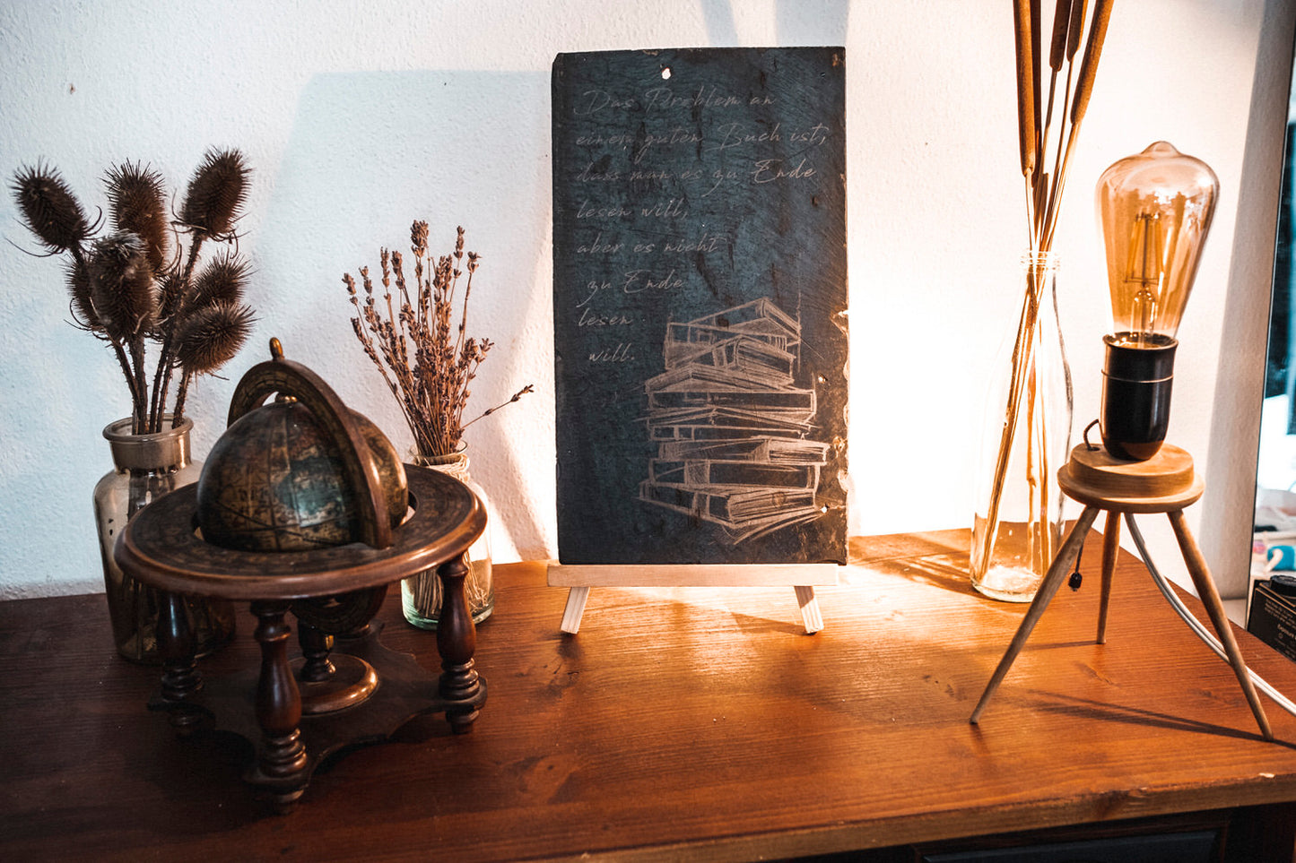 Schieferplatte “BOOKS” 20x35cm