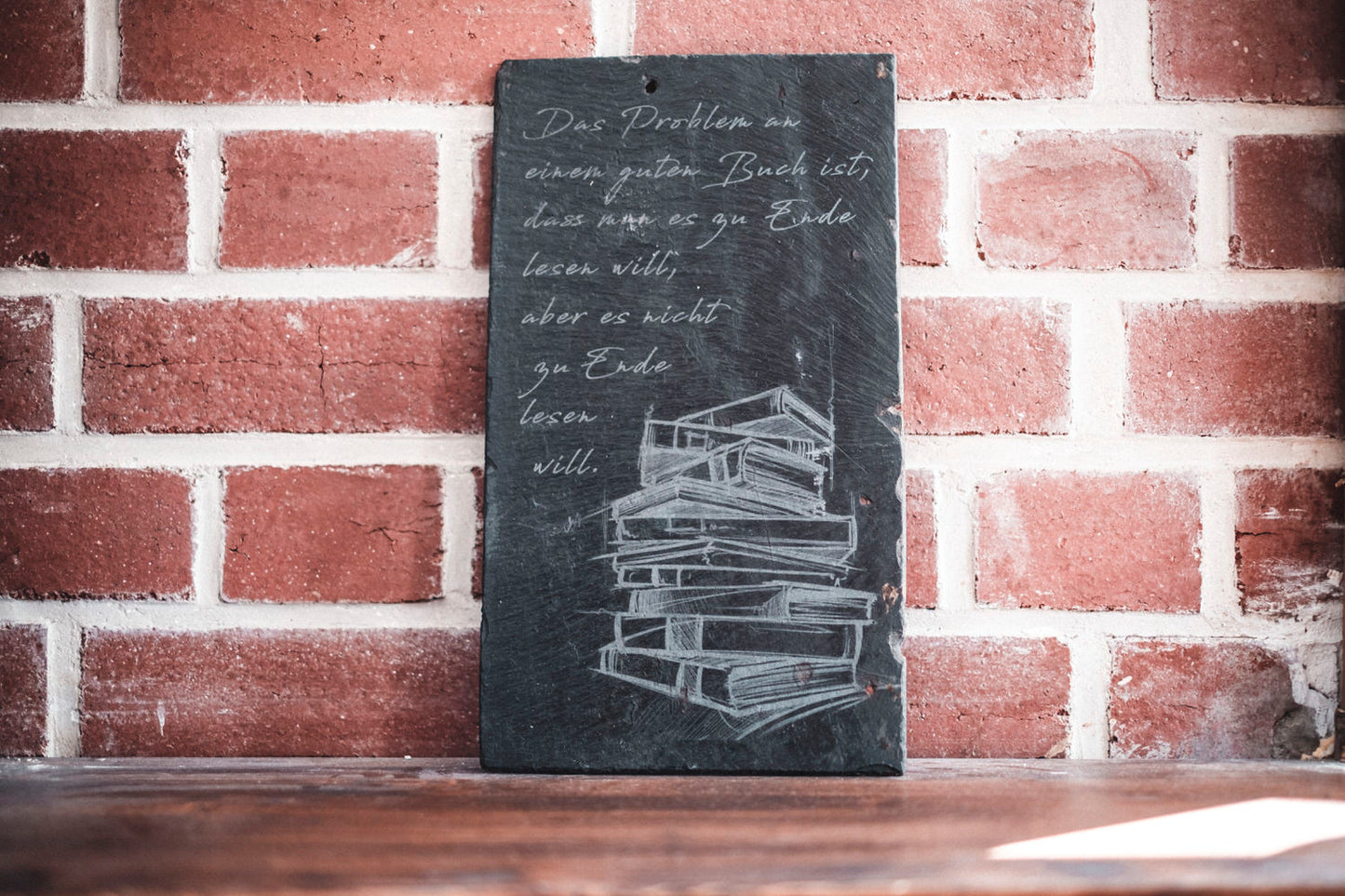 Schieferplatte “BOOKS” 20x35cm