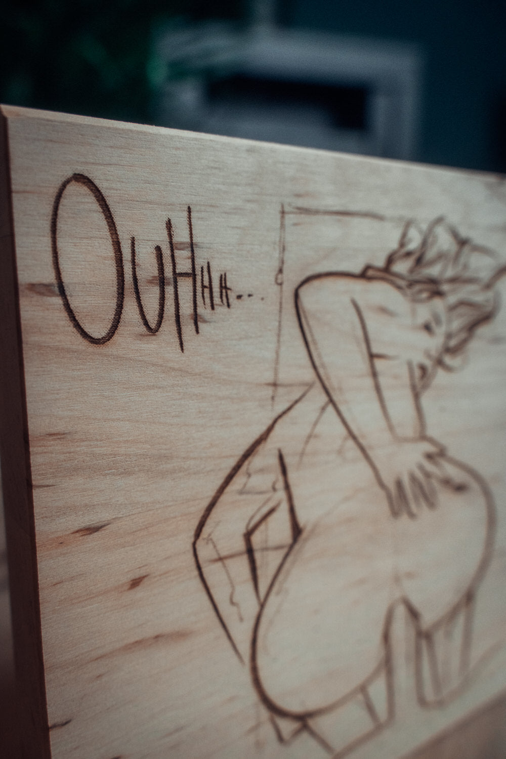 Holzgravur "ARTX 002" 15x15cm