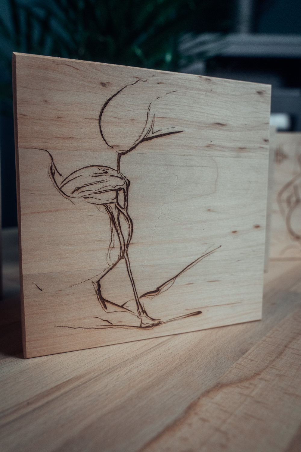 Holzgravur "ARTX 003" 15x15cm