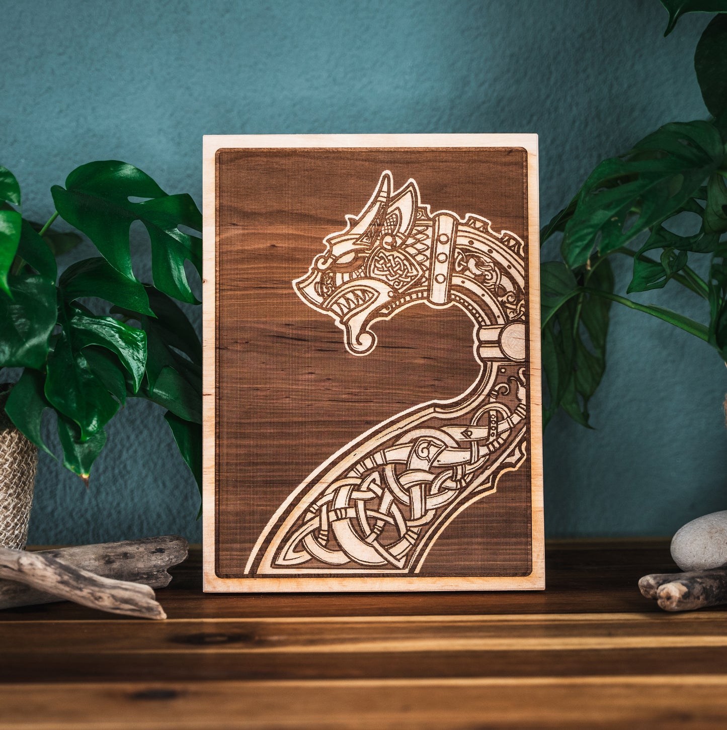 Holzplatten “DRACHENBOOT" 22,5x30cm