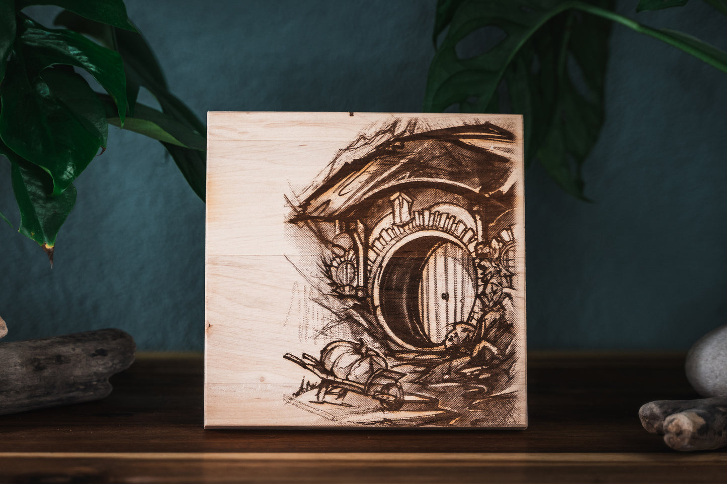 Holzplatten “HOME” 15x15cm