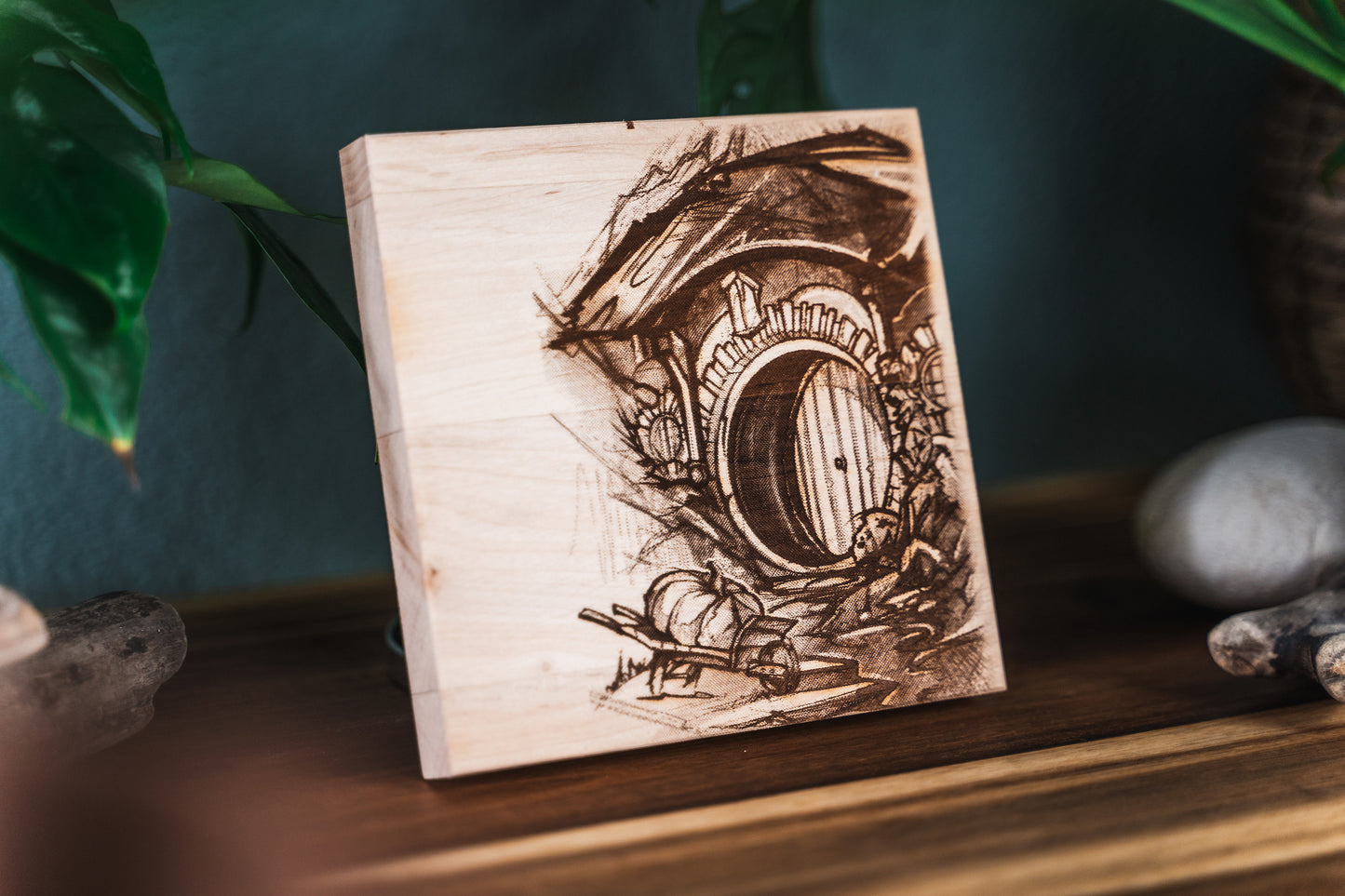 Holzplatten “HOME” 15x15cm