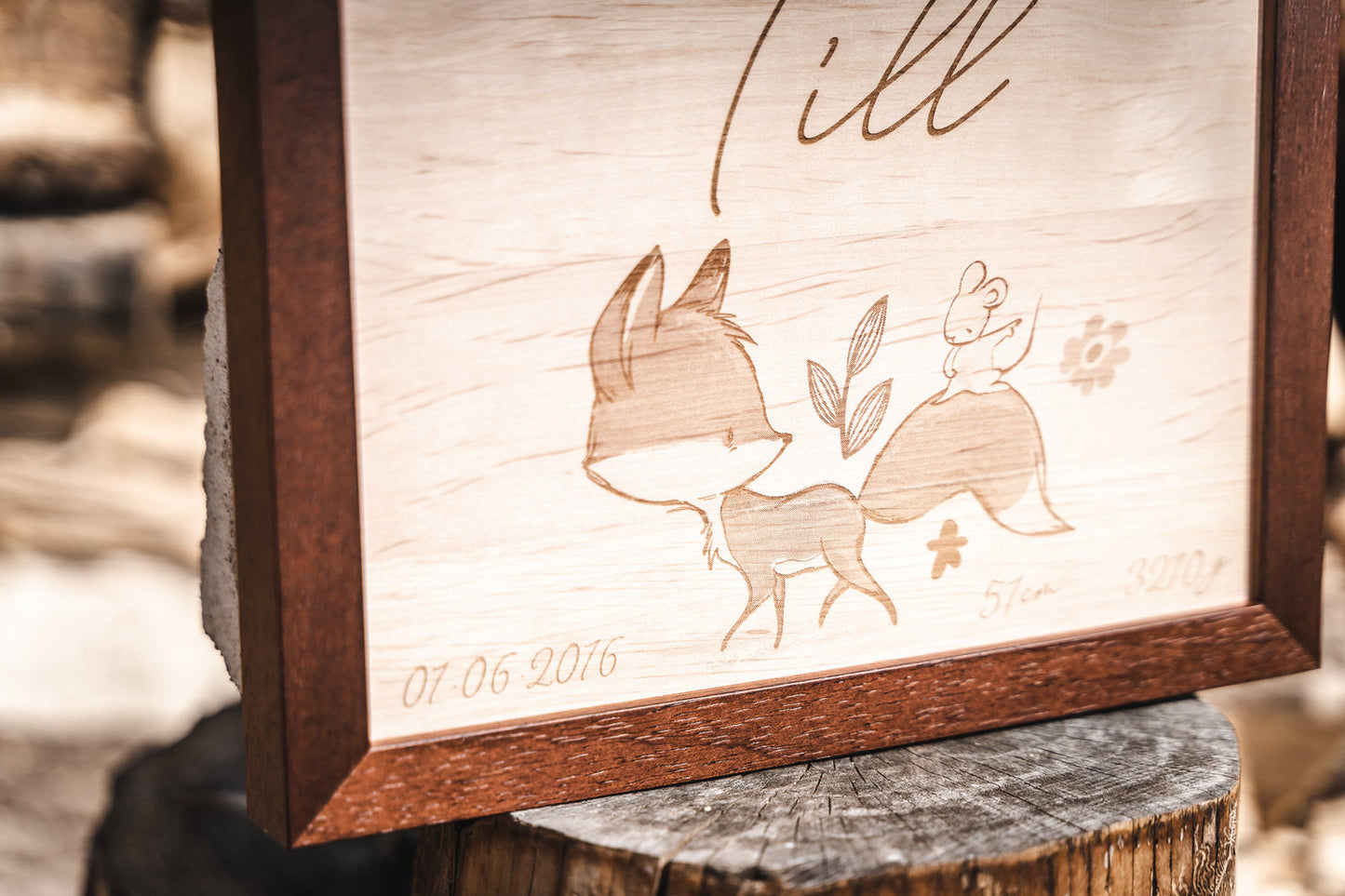 Holzplatten “Kindertafel Fuchs” 20x25cm und 30x45cm