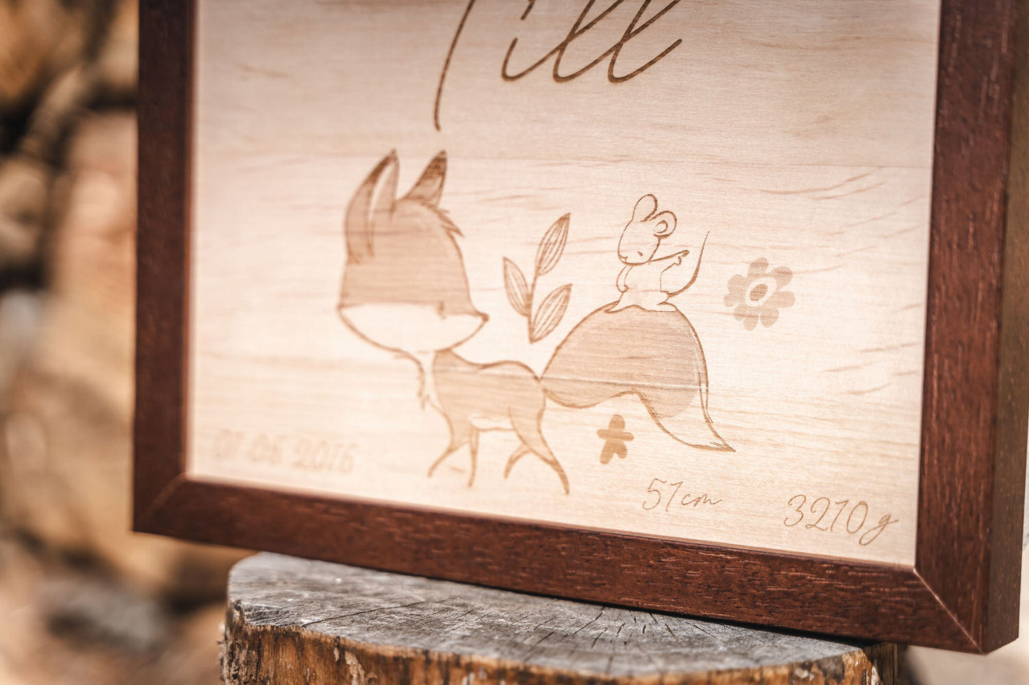 Holzplatten “Kindertafel Fuchs” 20x25cm und 30x45cm